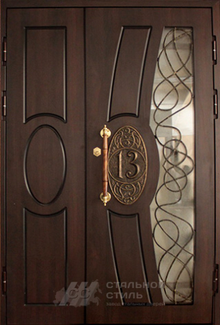 Дверь «Парадная дверь №110» c отделкой Массив дуба