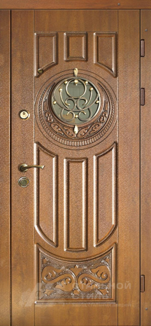 Дверь «Парадная дверь №369» c отделкой Массив дуба